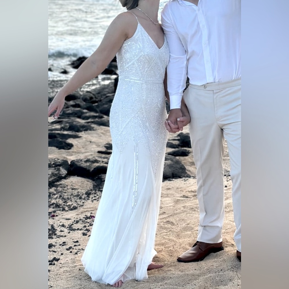Lulu's Sparkling White Bridal Gown